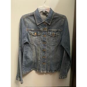 Willi Smith women’s blue Jean button up jacket or shirt size medium